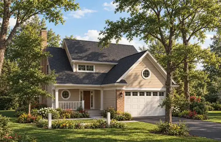 Country house plans 7-281 - front exterior, 1,709 sq ft, 3 bed, 2 bath house plans | Monster House Plans