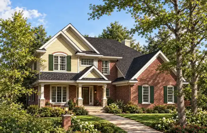 Country house plans 7-292 - front exterior, 3,219 sq ft, 4 bed, 2 bath house plans | Monster House Plans