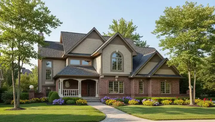 Shingle house plans 7-294 - front exterior, 2,949 sq ft, 4 bed, 2 bath house plans | Monster House Plans