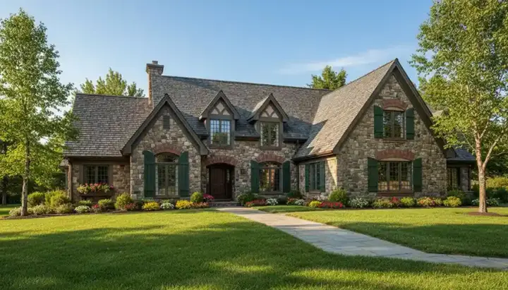 English Country house plans 7-295 - front exterior, 2,833 sq ft, 3 bed, 2 bath house plans | Monster House Plans