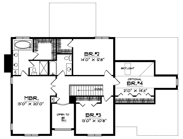 Upper/Second Floor Plan: 7-296