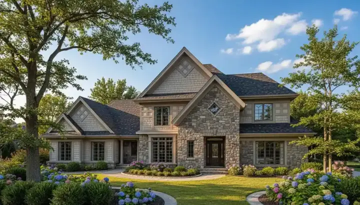 European house plans 7-299 - front exterior, 2,637 sq ft, 4 bed, 3 bath house plans | Monster House Plans