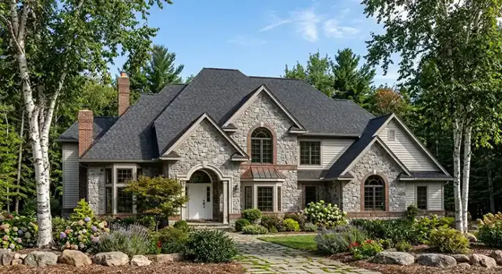 European house plans 7-307 - front exterior, 3,708 sq ft, 4 bed, 3 bath house plans | Monster House Plans