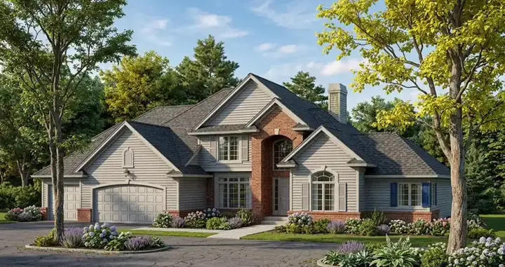 Traditional house plans 7-315 - front exterior, 2,689 sq ft, 3 bed, 2 bath house plans | Monster House Plans