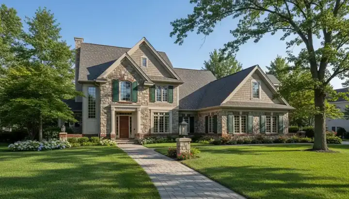 English Country house plans 7-317 - front exterior, 2,800 sq ft, 3 bed, 2 bath house plans | Monster House Plans