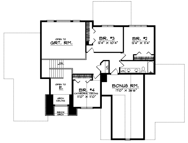 Upper/Second Floor Plan: 7-332