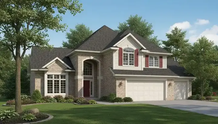 Traditional house plans 7-333 - front exterior, 2,657 sq ft, 4 bed, 2 bath house plans | Monster House Plans