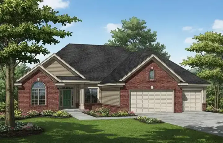 Traditional house plans 7-335 - front exterior, 1,940 sq ft, 2 bed, 2 bath house plans | Monster House Plans