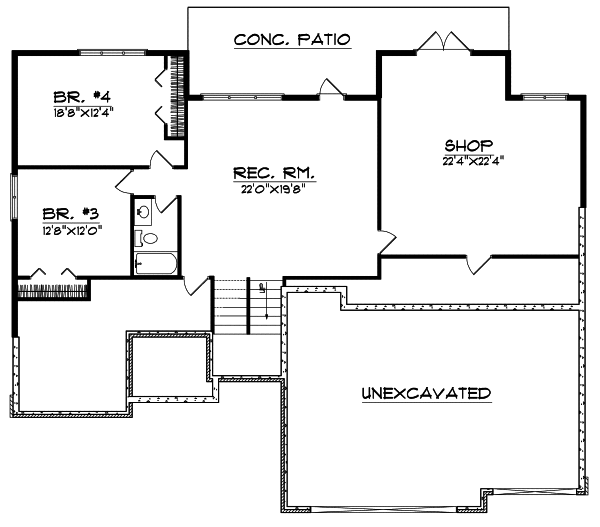 Lower Floor Plan: 7-336