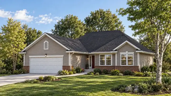 Traditional house plans 7-343 - front exterior, 1,557 sq ft, 3 bed, 2 bath house plans | Monster House Plans