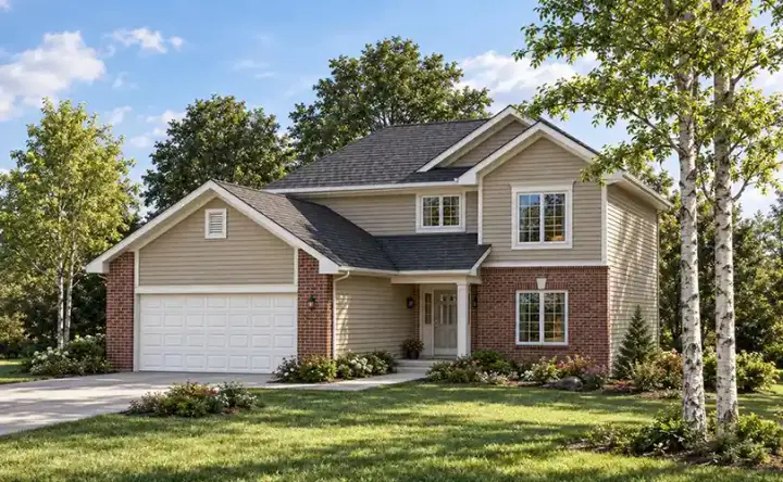 Traditional house plans 7-344 - front exterior, 1,509 sq ft, 3 bed, 2 bath house plans | Monster House Plans