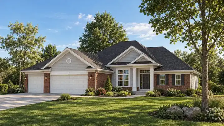 Traditional house plans 7-349 - front exterior, 1,692 sq ft, 2 bed, 2 bath house plans | Monster House Plans