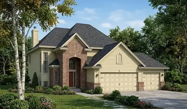 Traditional house plans 7-352 - front exterior, 1,720 sq ft, 3 bed, 2 bath house plans | Monster House Plans