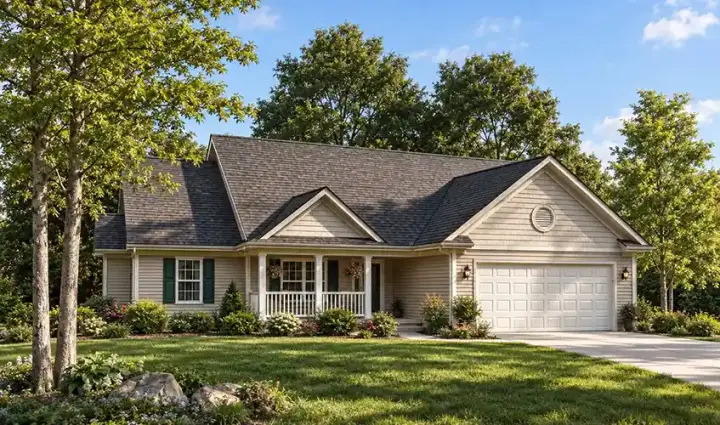 Traditional house plans 7-354 - front exterior, 1,806 sq ft, 3 bed, 2 bath house plans | Monster House Plans