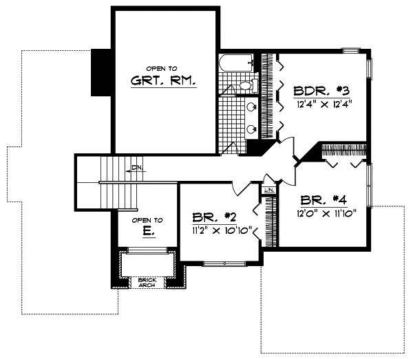 Upper/Second Floor Plan: 7-357