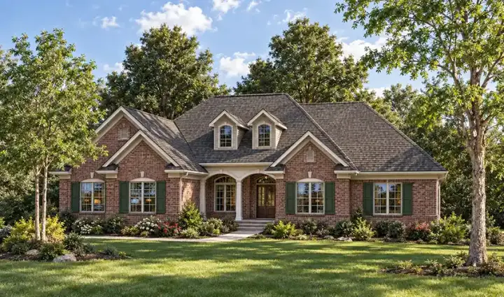 Traditional house plans 7-358 - front exterior, 2,229 sq ft, 3 bed, 2 bath house plans | Monster House Plans