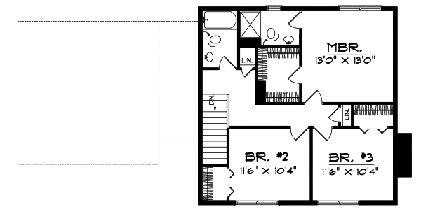 Upper/Second Floor Plan: 7-364