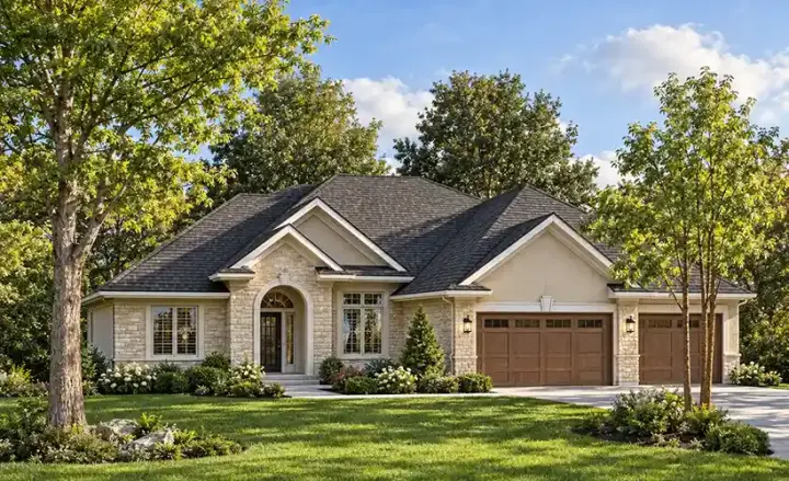 Traditional house plans 7-367 - front exterior, 2,008 sq ft, 3 bed, 2 bath house plans | Monster House Plans