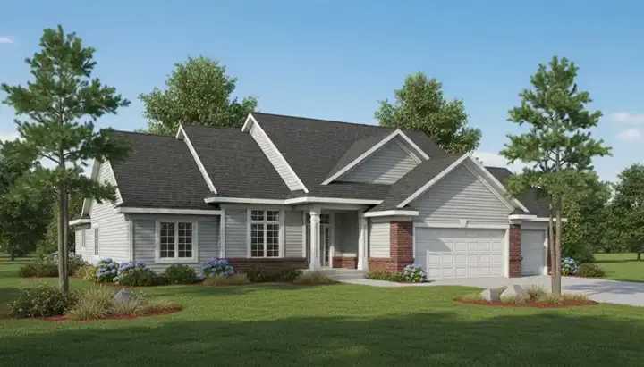 Traditional house plans 7-369 - front exterior, 1,591 sq ft, 3 bed, 2 bath house plans | Monster House Plans
