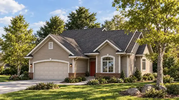 Traditional house plans 7-377 - front exterior, 1,557 sq ft, 3 bed, 2 bath house plans | Monster House Plans