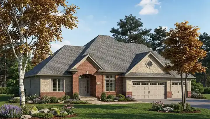 Traditional house plans 7-379 - front exterior, 2,232 sq ft, 3 bed, 2 bath house plans | Monster House Plans