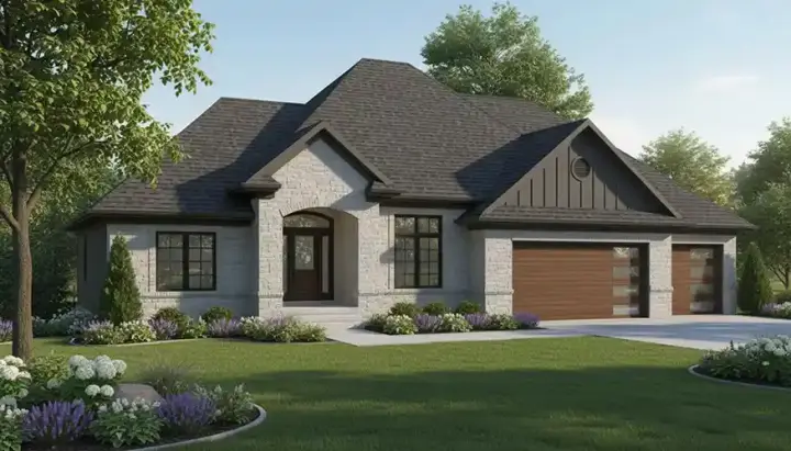 Traditional house plans 7-380 - front exterior, 3,234 sq ft, 4 bed, 3 bath house plans | Monster House Plans