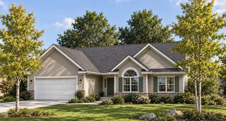 Traditional house plans 7-381 - front exterior, 1,649 sq ft, 3 bed, 2 bath house plans | Monster House Plans