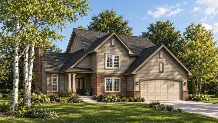 Traditional house plans 7-388 - front exterior, 1,999 sq ft, 4 bed, 2 bath house plans | Monster House Plans