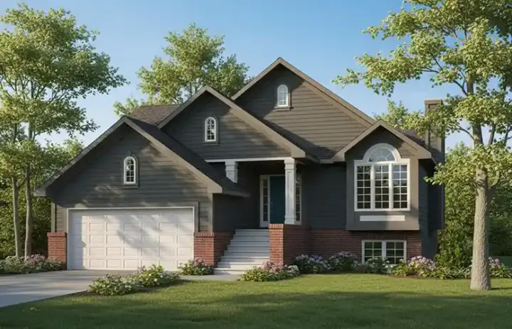 Traditional house plans 7-390 - front exterior, 1,599 sq ft, 3 bed, 3 bath house plans | Monster House Plans