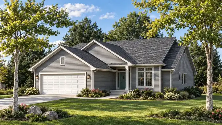 Traditional house plans 7-397 - front exterior, 1,436 sq ft, 3 bed, 2 bath house plans | Monster House Plans