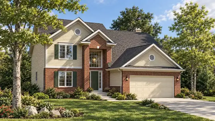 Traditional house plans 7-398 - front exterior, 2,106 sq ft, 4 bed, 2 bath house plans | Monster House Plans