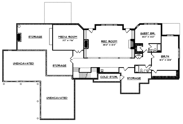 Lower Floor Plan: 7-401