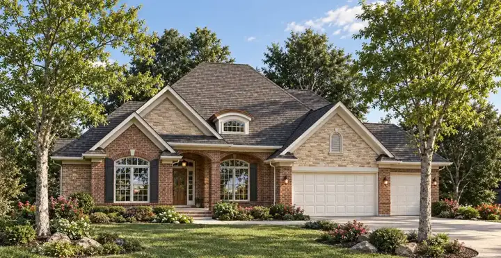 Traditional house plans 7-411 - front exterior, 2,425 sq ft, 2 bed, 2 bath house plans | Monster House Plans