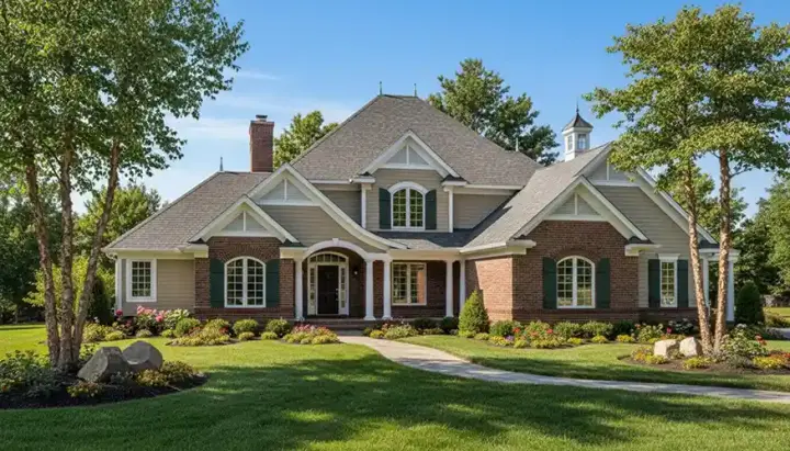 French Country house plans 7-415 - front exterior, 3,051 sq ft, 4 bed, 3 bath house plans | Monster House Plans