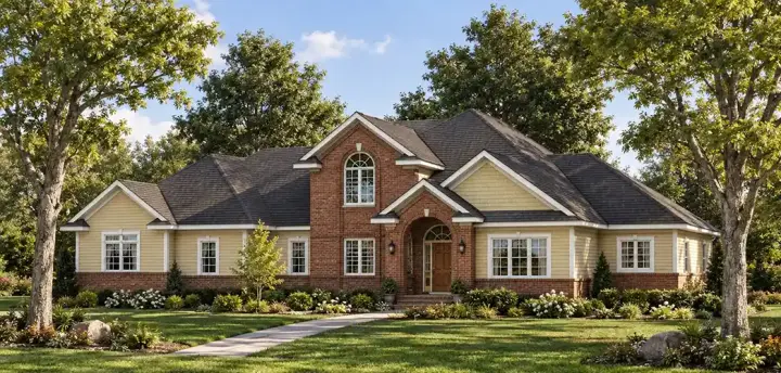 Traditional house plans 7-426 - front exterior, 2,787 sq ft, 3 bed, 2 bath house plans | Monster House Plans