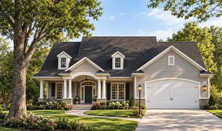 Traditional house plans 7-435 - front exterior, 1,810 sq ft, 3 bed, 2 bath house plans | Monster House Plans