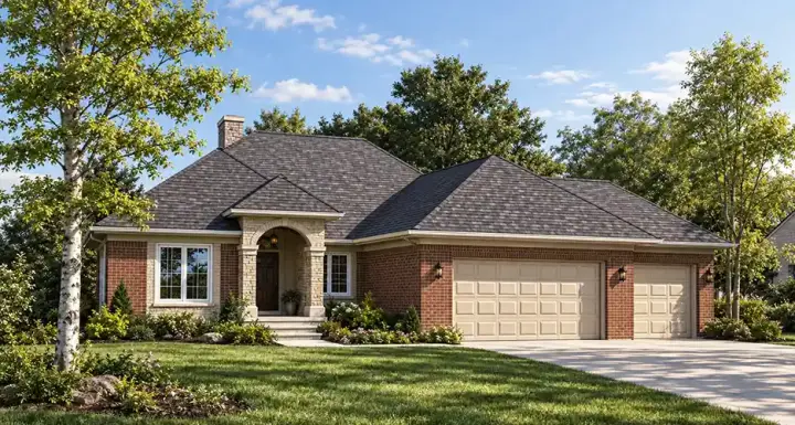 Traditional house plans 7-439 - front exterior, 2,795 sq ft, 3 bed, 2 bath house plans | Monster House Plans