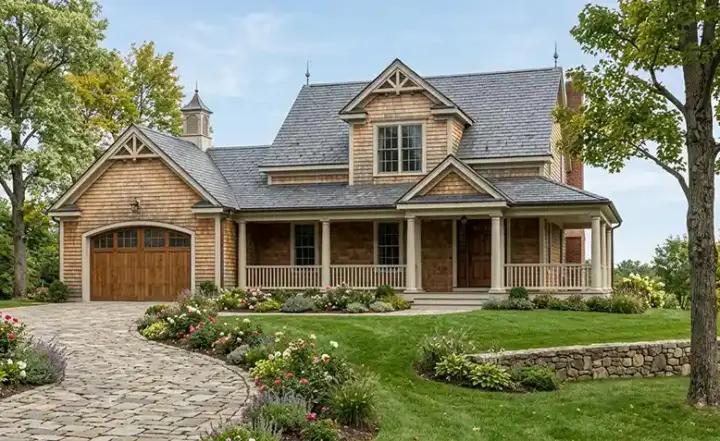 Farmhouse house plans 7-443 - front exterior, 1,792 sq ft, 3 bed, 2 bath house plans | Monster House Plans
