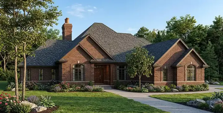 Traditional house plans 7-451 - front exterior, 3,091 sq ft, 4 bed, 3 bath house plans | Monster House Plans