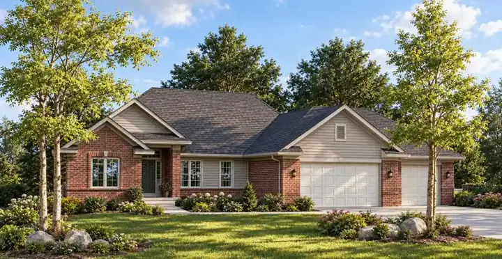 Traditional house plans 7-454 - front exterior, 1,676 sq ft, 3 bed, 2 bath house plans | Monster House Plans