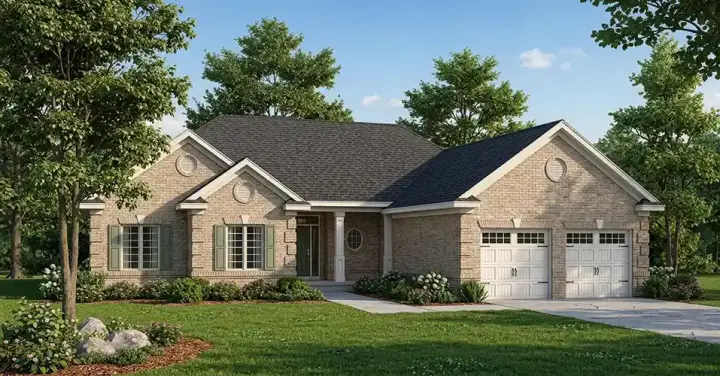Traditional house plans 7-461 - front exterior, 2,455 sq ft, 4 bed, 3 bath house plans | Monster House Plans