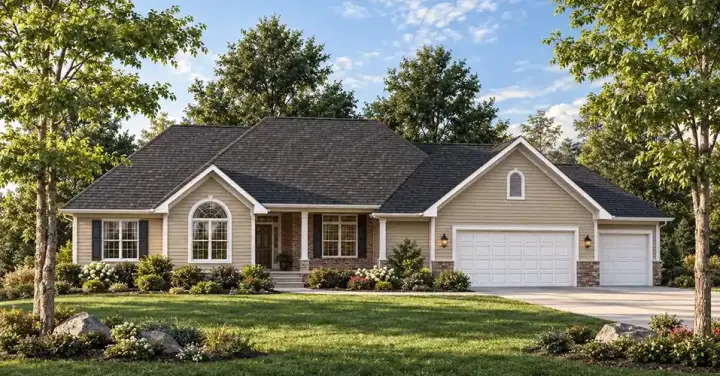 Traditional house plans 7-462 - front exterior, 2,003 sq ft, 3 bed, 2 bath house plans | Monster House Plans