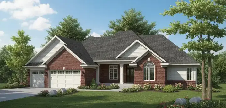 Traditional house plans 7-468 - front exterior, 2,648 sq ft, 4 bed, 2 bath house plans | Monster House Plans