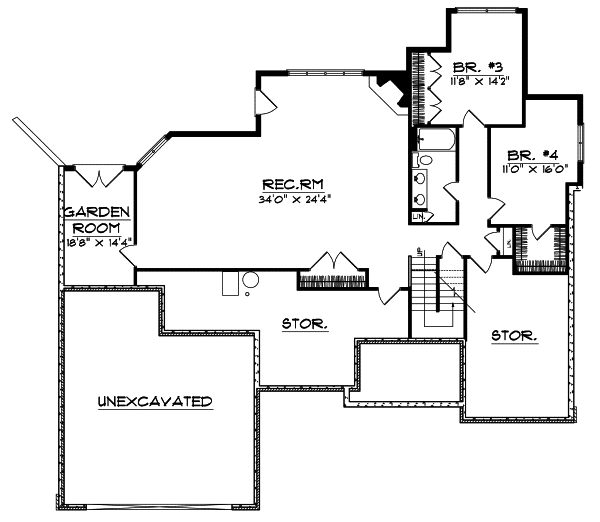 Lower Floor Plan: 7-474