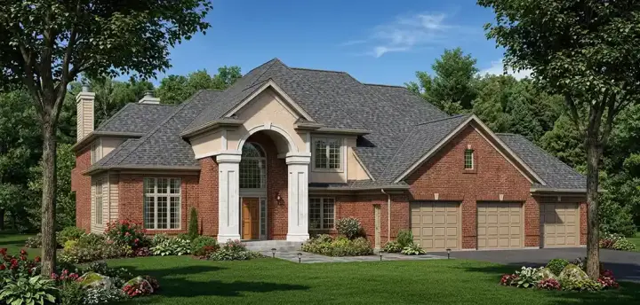 Traditional house plans 7-480 - front exterior, 3,313 sq ft, 4 bed, 3 bath house plans | Monster House Plans