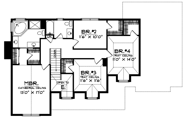 Upper/Second Floor Plan: 7-486