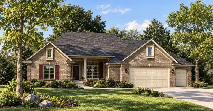 Traditional house plans 7-494 - front exterior, 2,411 sq ft, 3 bed, 2 bath house plans | Monster House Plans