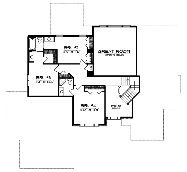 Upper/Second Floor Plan: 7-496