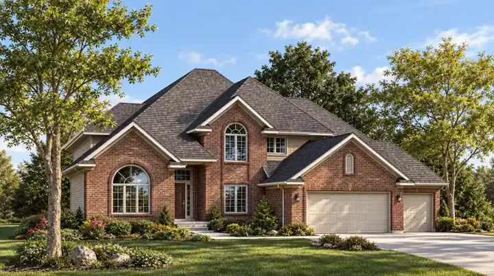 Traditional house plans 7-497 - front exterior, 3,156 sq ft, 4 bed, 2 bath house plans | Monster House Plans