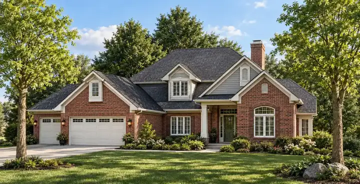 Traditional house plans 7-498 - front exterior, 2,598 sq ft, 3 bed, 2 bath house plans | Monster House Plans